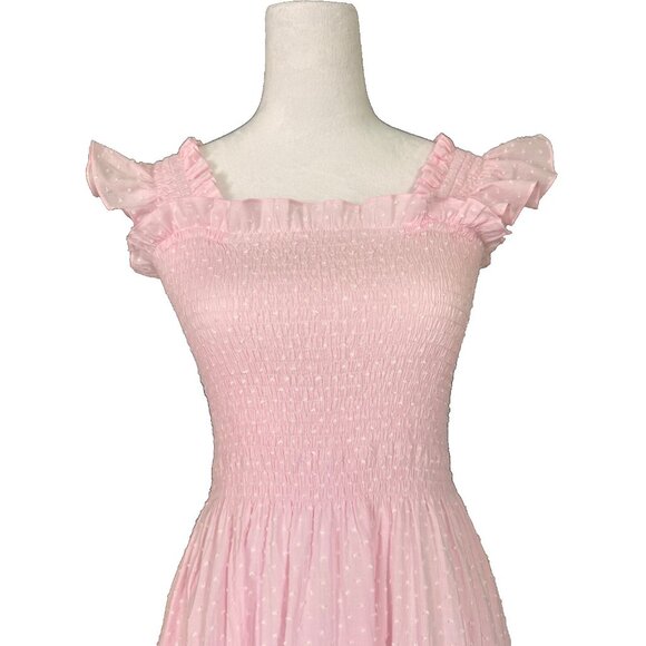 AngeleH. Paris Women's Elizabeth Midi Dress Swiss Dot Size S Fairy Ethical - Picture 5 of 15